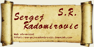 Sergej Radomirović vizit kartica